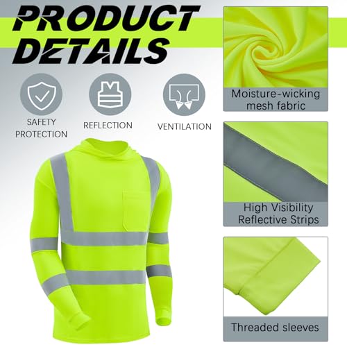 Amylove Reflective Safety T-Shirt with Hood - Image 3