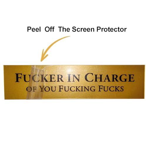 Fucker in Charge Desk Nameplate Sign - Image 6