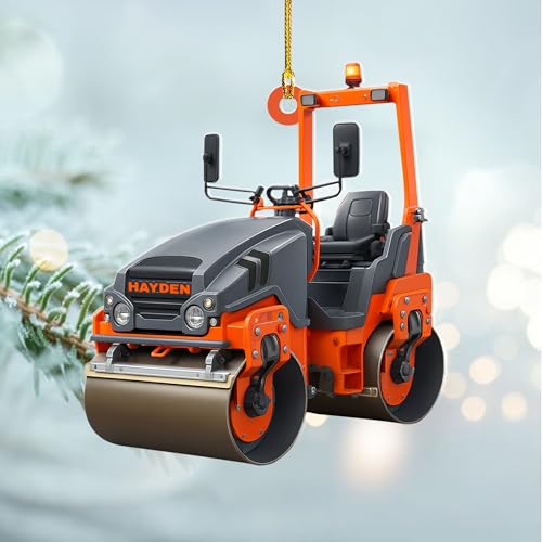Personalized Asphalt Paver Ornament for Workers