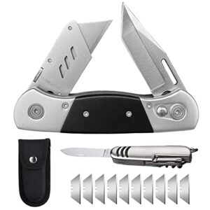 Folding Utility Knife with 10 Razor Blades