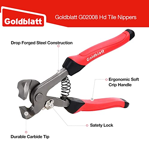 Goldblatt Glass Tile Nippers Set - Heavy Duty - Image 4