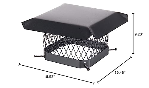 9" x 9" Bolt-On Chimney Cap, Galvanized Steel - Image 2