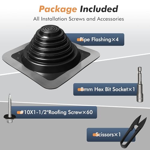 Metal Roof Vents Kit with Flashing - Image 6