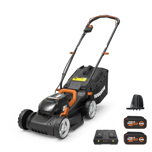 WORX 40V 14" Cordless Lawn Mower with Batteries