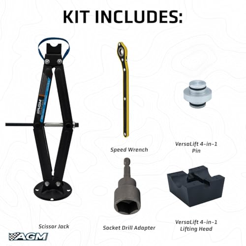 Heavy Duty Scissor Jack - 2000 lbs Capacity, 26.5" Lift - Image 4
