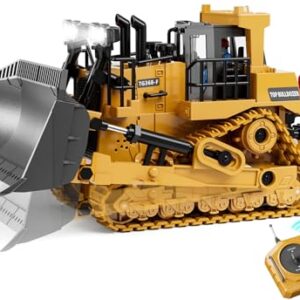 9-Channel Metal RC Bulldozer Toy for Kids