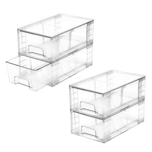 Stackable Storage Drawers with Dividers