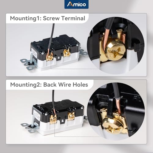 Amico 6 Pack 15A GFCI Outlet with LED - Image 3