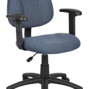 Boss Blue Adjustable Arms Task Chair