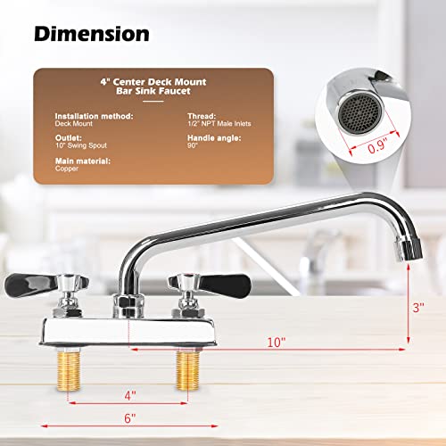 ZKDAUSDO 10" Bar Sink Faucet with Swivel Spout - Image 3