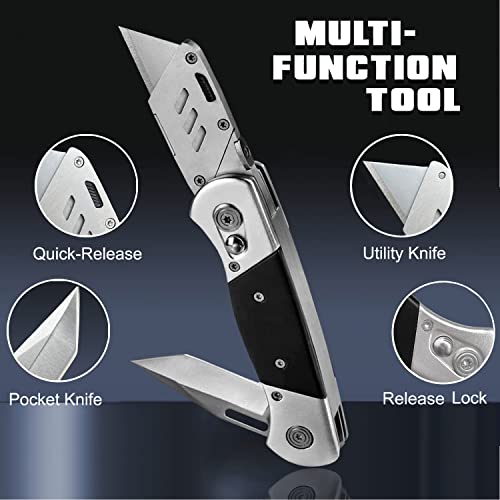 Folding Utility Knife with 10 Razor Blades - Image 4