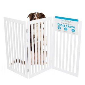 Freestanding Wooden Dog Gate - 3 Panel