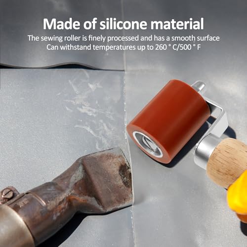 Wood Handle Silicone Seam Roller for Roofing - Image 5