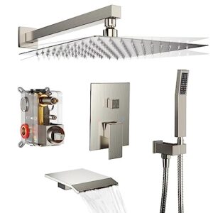 12-Inch Rain Shower Faucet Set with Tub Spout