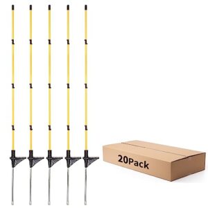 46" Electric Fence Posts with Clips, 20PCS