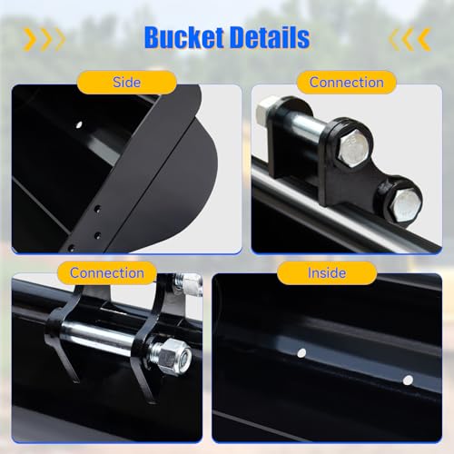 DANWIWEE Mini Excavator 20" Flat Bucket - Image 4