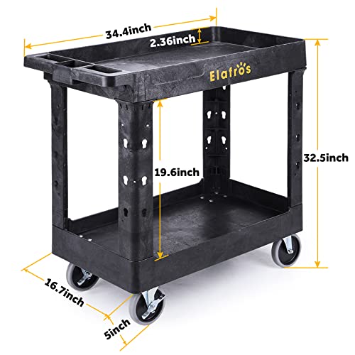 ELAFROS Heavy Duty Utility Cart 34x17" 550 lbs - Image 2