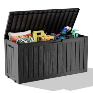85 Gallon Waterproof Outdoor Storage Box with Wheels