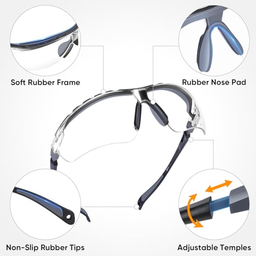 TICONN Anti-Fog Safety Glasses with UV Protection - Image 6