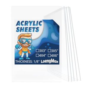 LoengMax 1/8" Thick Clear Acrylic Sheets