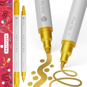 ARTISTRO Gold Dual-Tip Acrylic Paint Pens