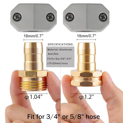 Garden Hose Repair Kit with Aluminum Connectors - Image 2