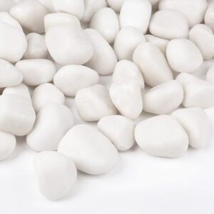 15 lbs Decorative White Rocks for Landscaping