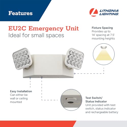 Lithonia LED Emergency Light with Adjustable Heads - Image 3