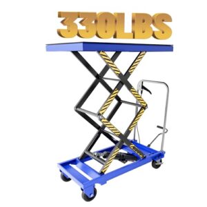 StructoMax Hydraulic Lift Table Cart - 330lbs Capacity