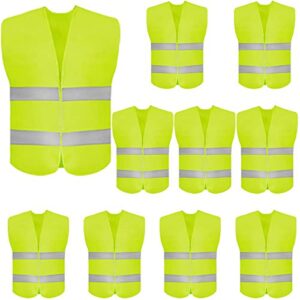 DUSKCOVE High Visibility Safety Vest 10 Pack