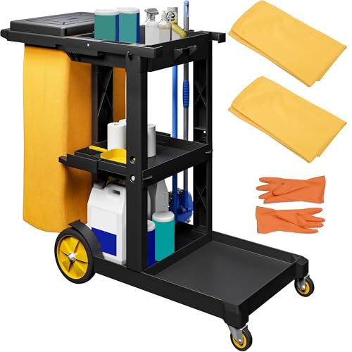 YITAHOME 3-Shelf Cleaning Cart with Bags