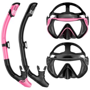 Adult Dry-Top Snorkel Set with Mask