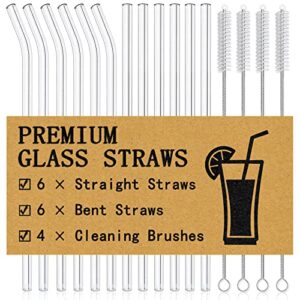 Piteno® 16-Pack Reusable Glass Straws Set