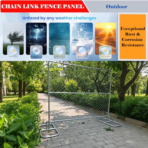 Nuwovwo 6ft x 7.2ft Temporary Chain Link Fence - Image 6