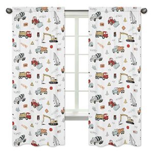 Construction Truck Curtain Panels Set of 2