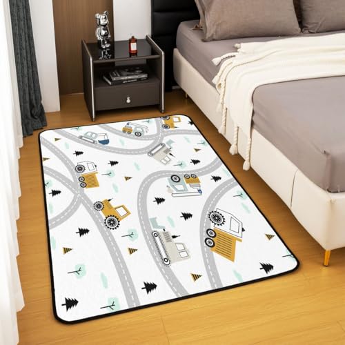 Kids Construction Trucks Area Rug 3x5 - Image 4