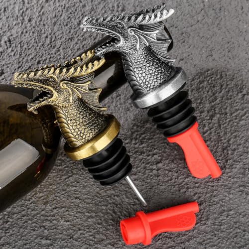 Dragon Head Wine Bottle Pourer and Stopper - Image 2