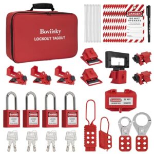 BOVIISKY Lockout Tagout Kit with Padlocks