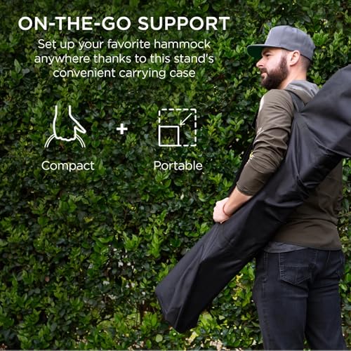 9ft Heavy-Duty Steel Hammock Stand with Wheels - Image 4