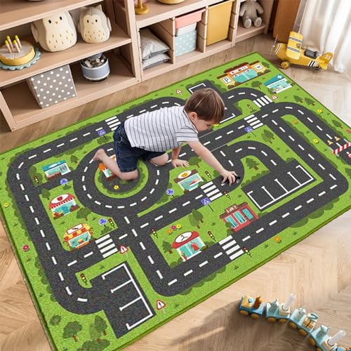 Kids Road Rug, 2'7" x 3'11"