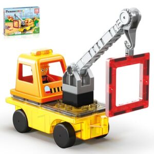 PicassoTiles 3-in-1 Magnetic Vehicle Building Set