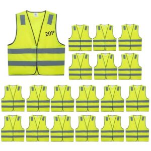 AK Safety Vests 10 Pack - Yellow Reflective