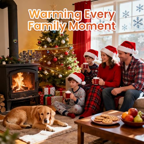 Heat Powered Wood Stove Fan with Thermometer - Image 3