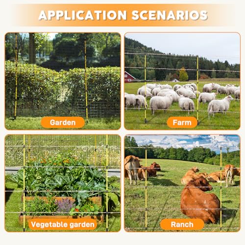 Efarmkeper 48" Fiberglass Electric Fence Posts - Image 6