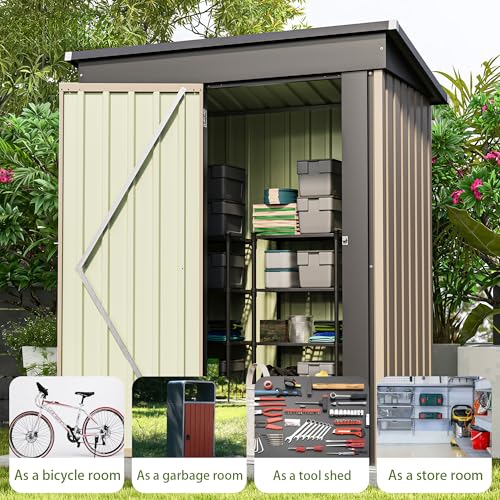 Patiowell 5x3 FT Metal Outdoor Shed - Image 3