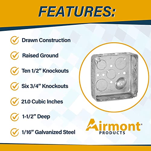 4" Square Electrical Box, 12 Pack - Image 3