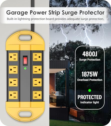 Heavy Duty Power Strip 8 Outlets 6FT - Image 3