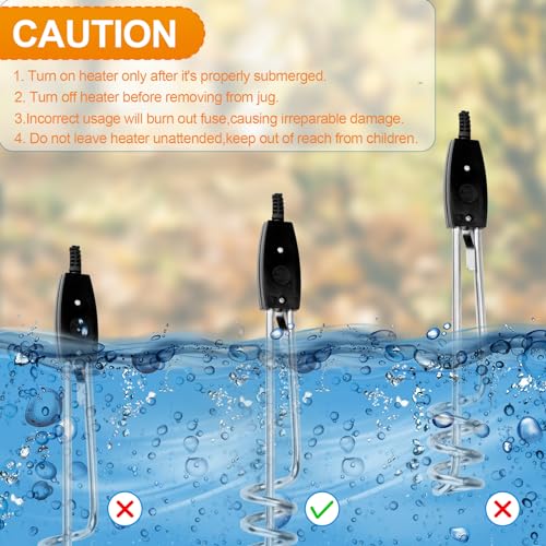 Portable 1000W Immersion Water Heater 10in - Image 6