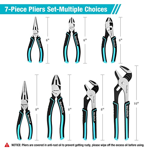 DURATECH 7-Piece Pliers Set with Pouch - Image 3