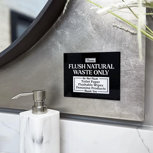 Acrylic Do Not Flush Sign, 5x4, USA - Image 2